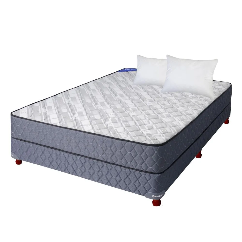 Sommier CL Estelar 140x190 Espuma + 2 Almohadas de Regalo