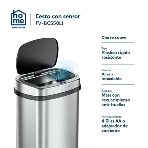 Cesto de Basura Frávega Home con Sensor 50 Litros